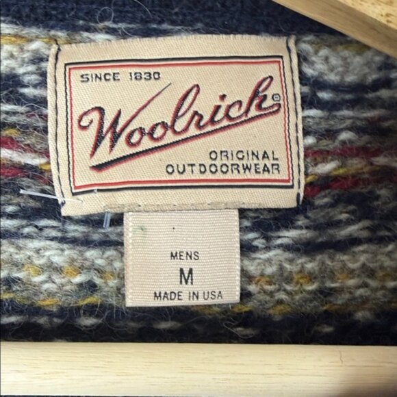 Vintage Woolrich Men's Medium Wool Blend Sweater Made in USA - Picture 2 of 6